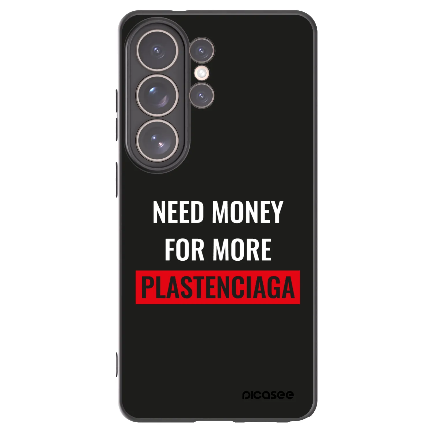Picasee Μαύρη θήκη σιλικόνης για Samsung Galaxy S26 Ultra - More PLASTENCIAGA
