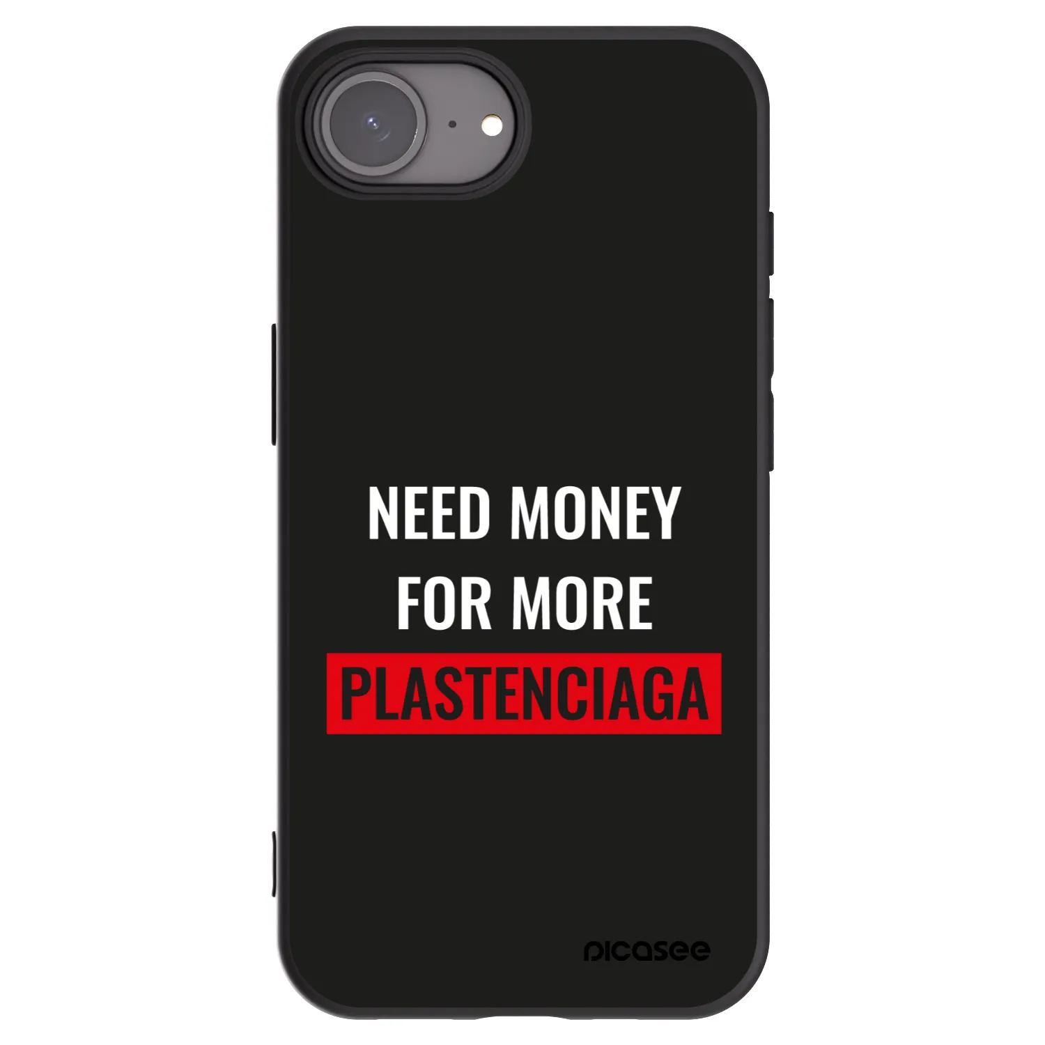 Picasee Μαύρη θήκη σιλικόνης για Apple iPhone 17e - More PLASTENCIAGA