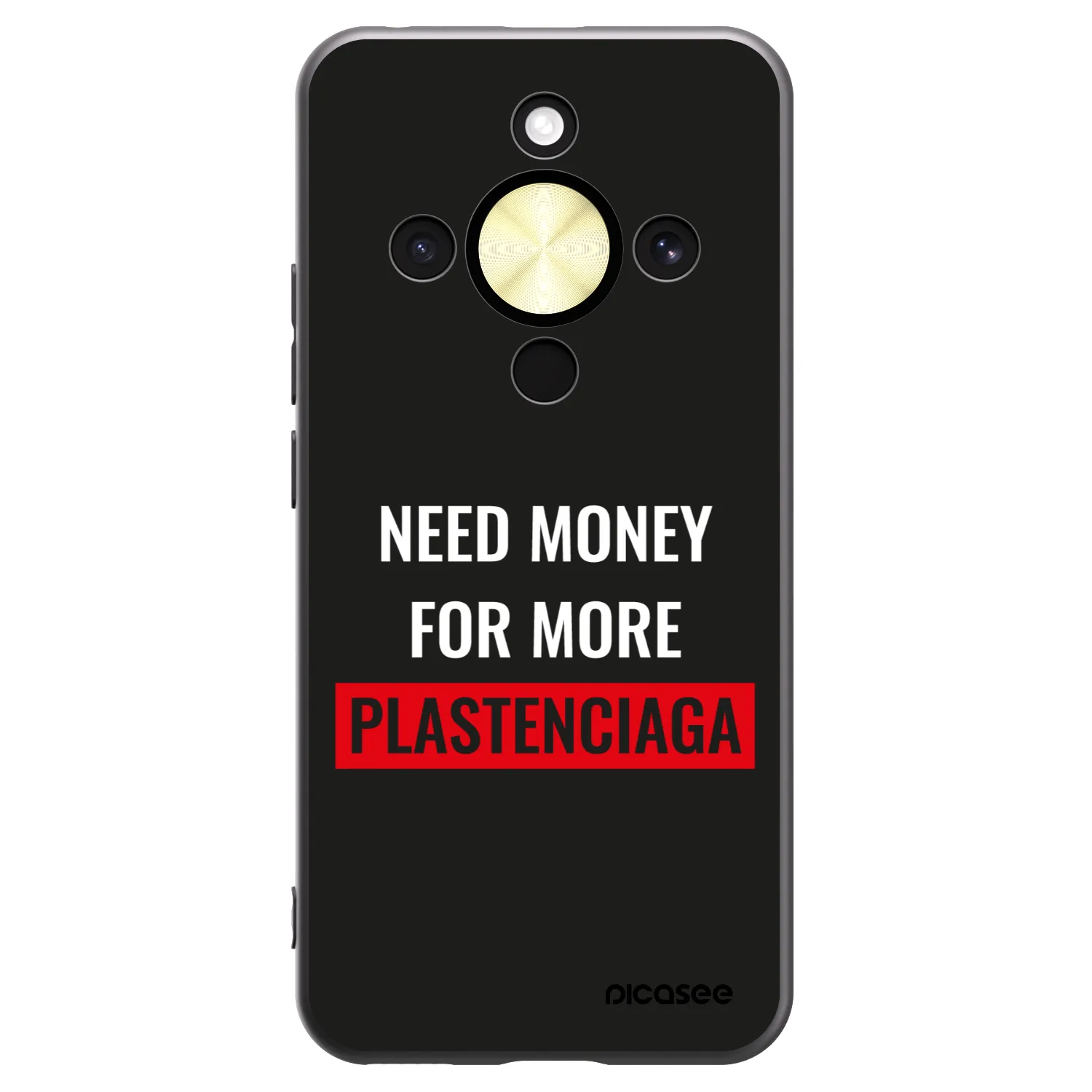Picasee Μαύρη θήκη σιλικόνης για Honor Magic8 Lite 5G - More PLASTENCIAGA