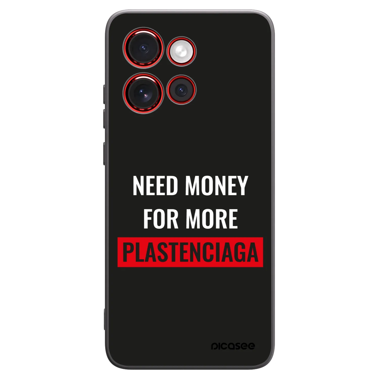 Picasee Μαύρη θήκη σιλικόνης για Motorola Edge 60 Neo 5G - More PLASTENCIAGA