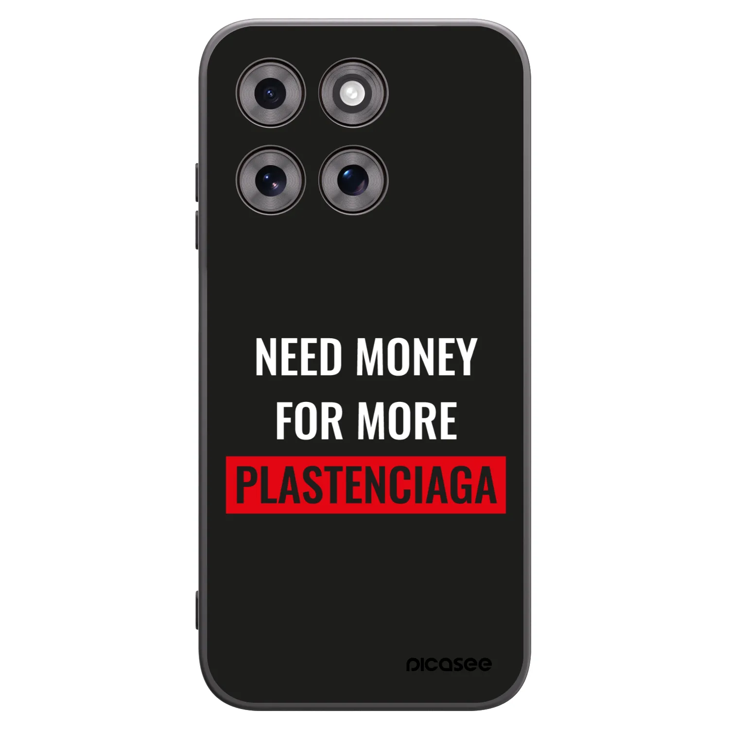 Picasee Μαύρη θήκη σιλικόνης για Motorola Moto G77 - More PLASTENCIAGA