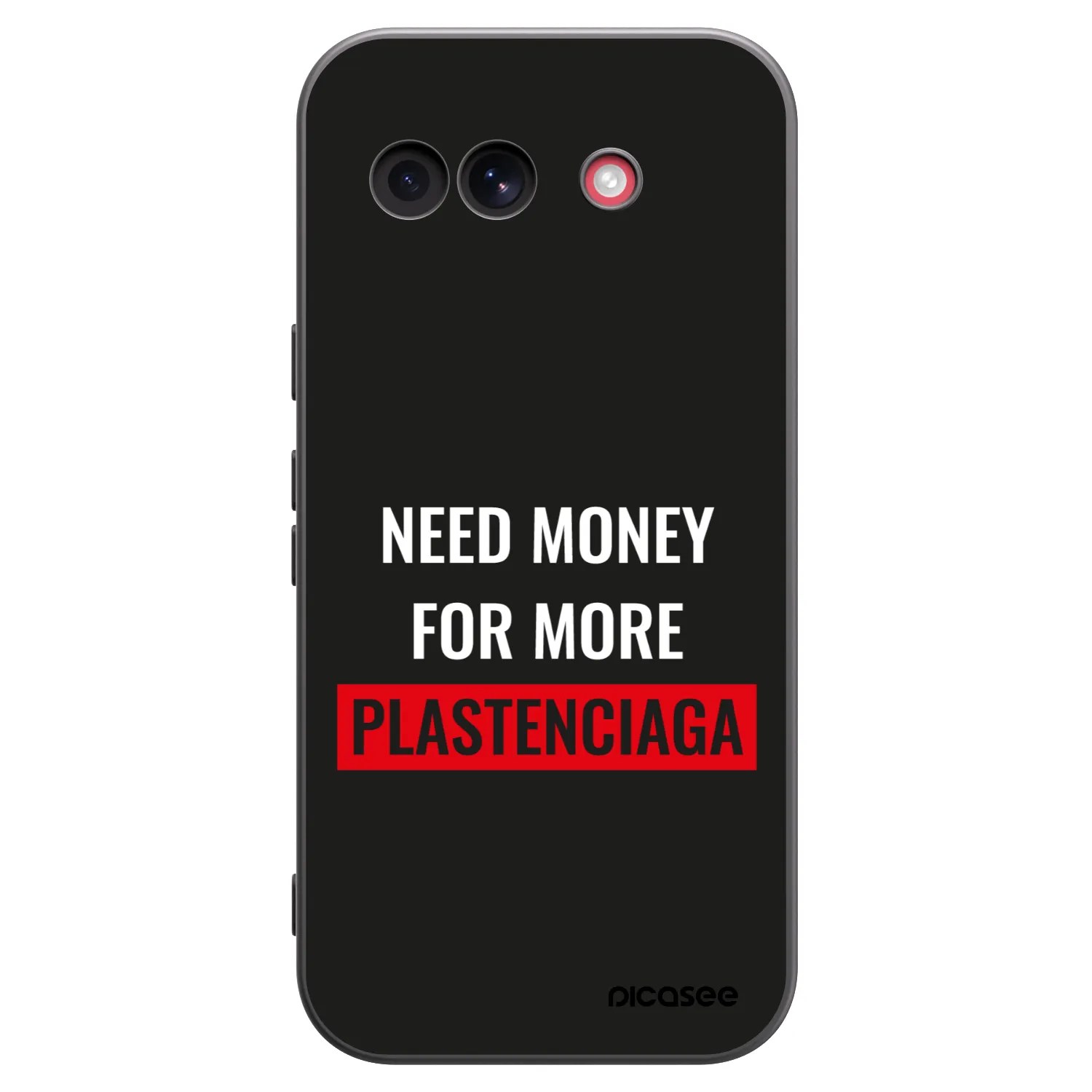 Picasee Μαύρη θήκη σιλικόνης για Google Pixel 10a - More PLASTENCIAGA