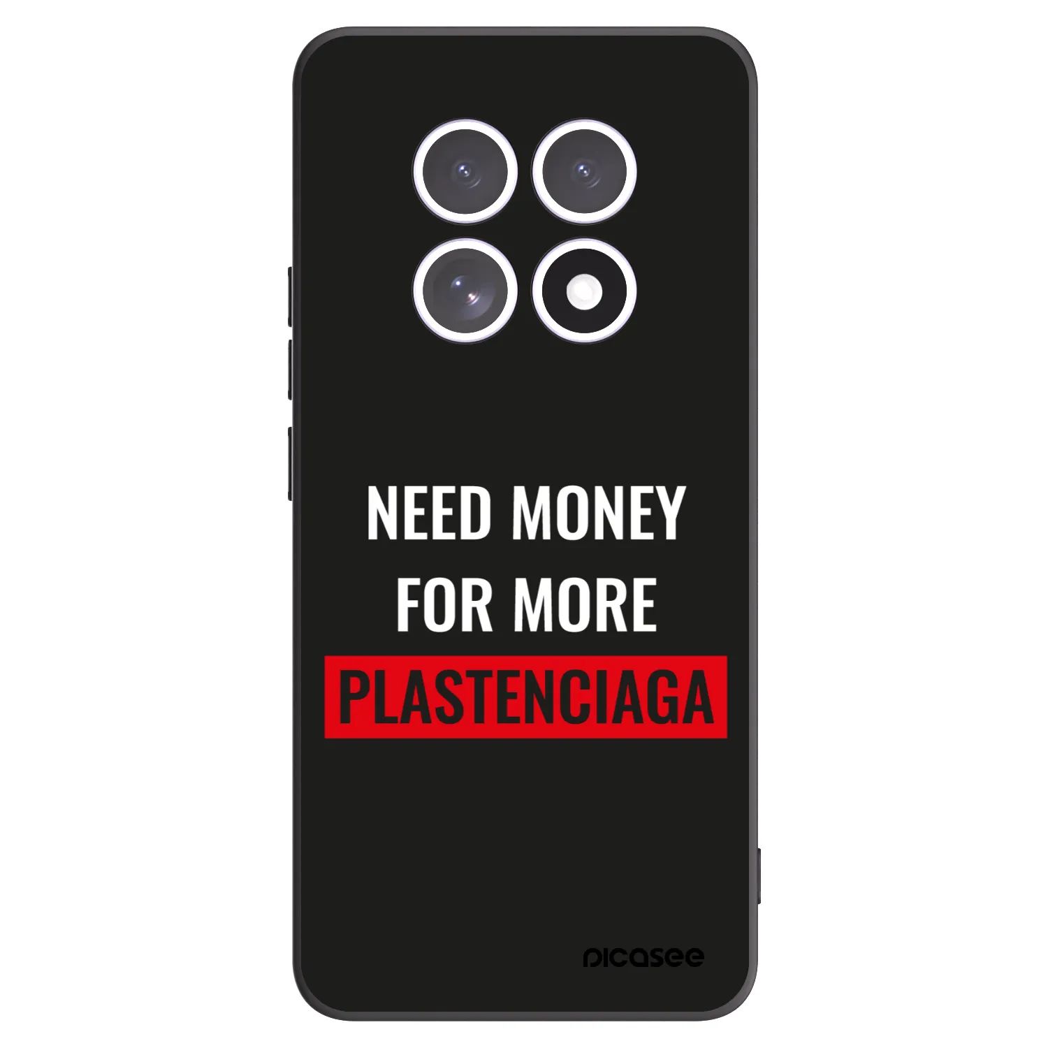 Picasee Μαύρη θήκη σιλικόνης για Xiaomi Redmi Note 15 5G - More PLASTENCIAGA