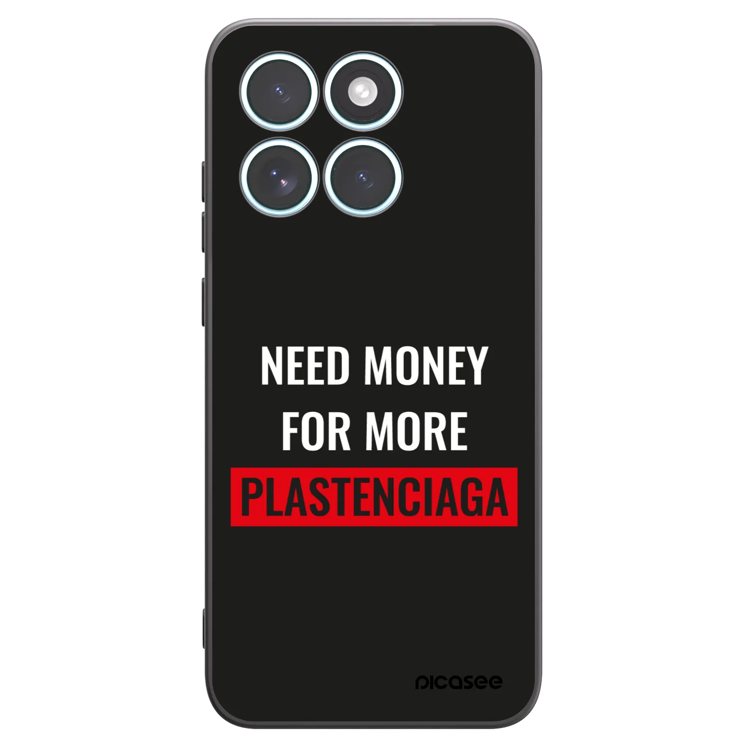 Picasee Μαύρη θήκη σιλικόνης για Motorola Edge 70 Fusion - More PLASTENCIAGA