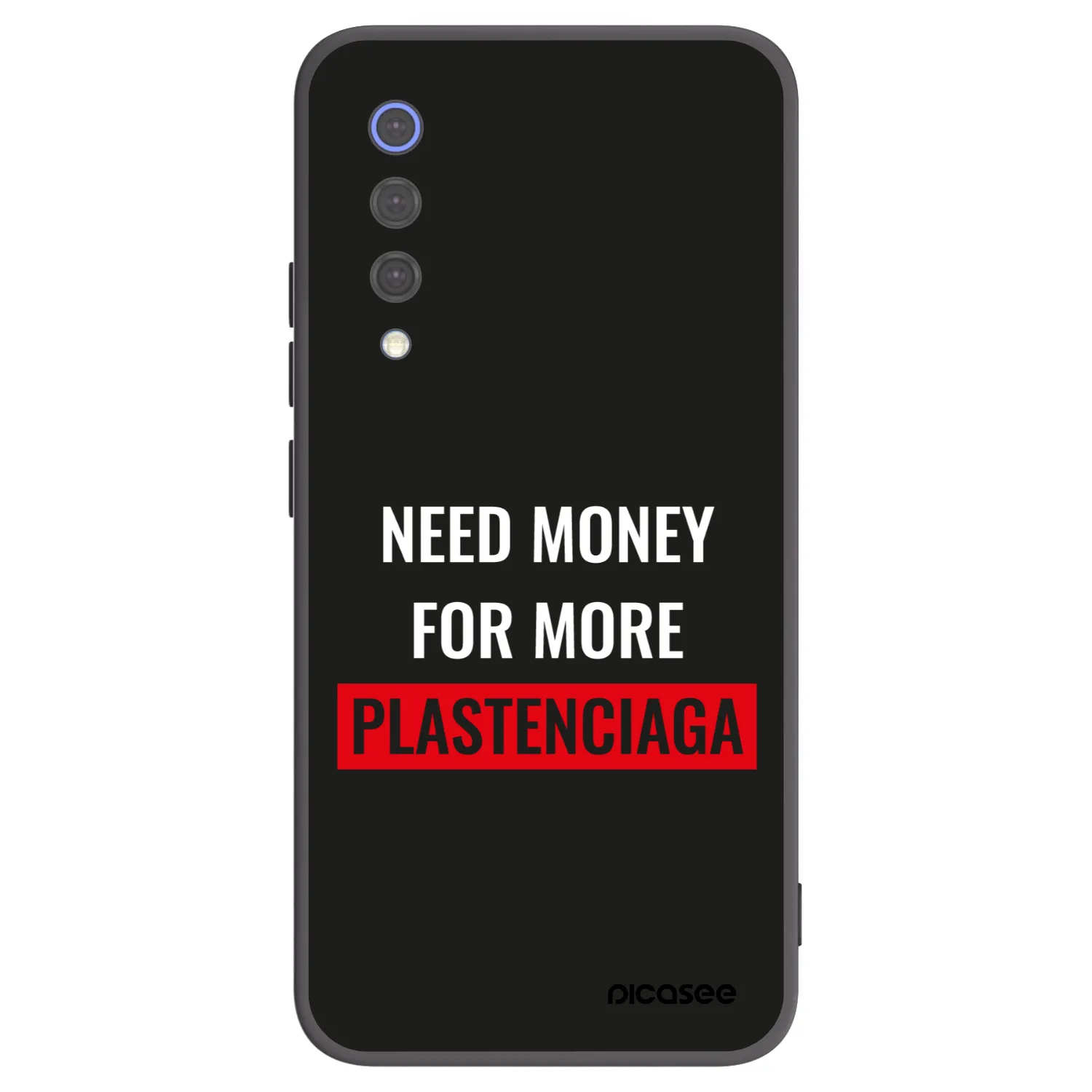 Picasee Μαύρη θήκη σιλικόνης για Xiaomi Mi 9 SE - More PLASTENCIAGA