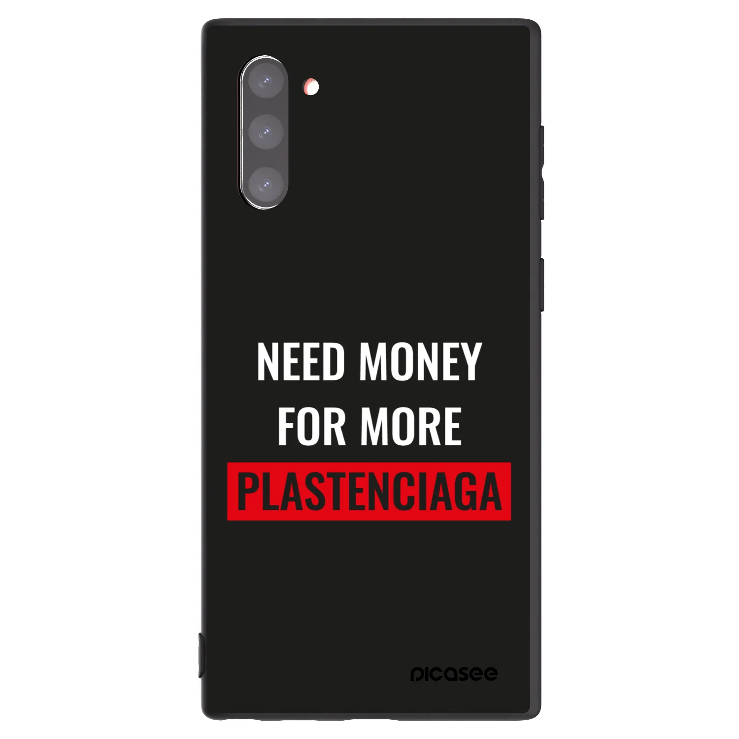 Picasee Μαύρη θήκη σιλικόνης για Samsung Galaxy Note 10 N970F - More PLASTENCIAGA