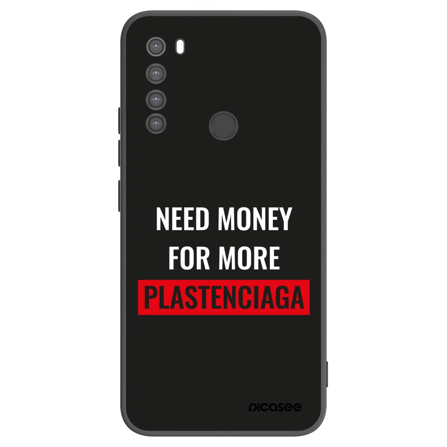Picasee Μαύρη θήκη σιλικόνης για Xiaomi Redmi Note 8 - More PLASTENCIAGA