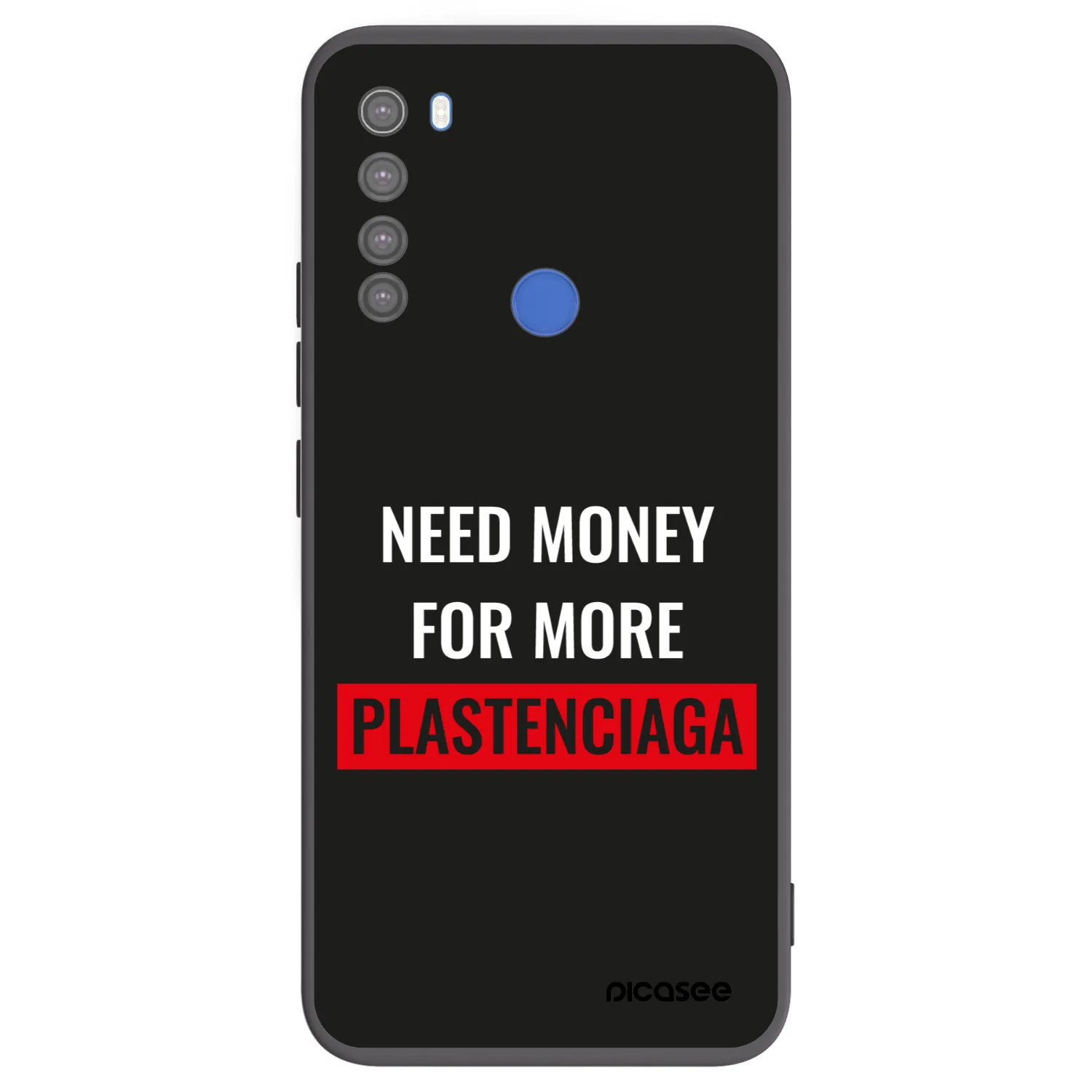 Picasee Μαύρη θήκη σιλικόνης για Xiaomi Redmi Note 8T - More PLASTENCIAGA