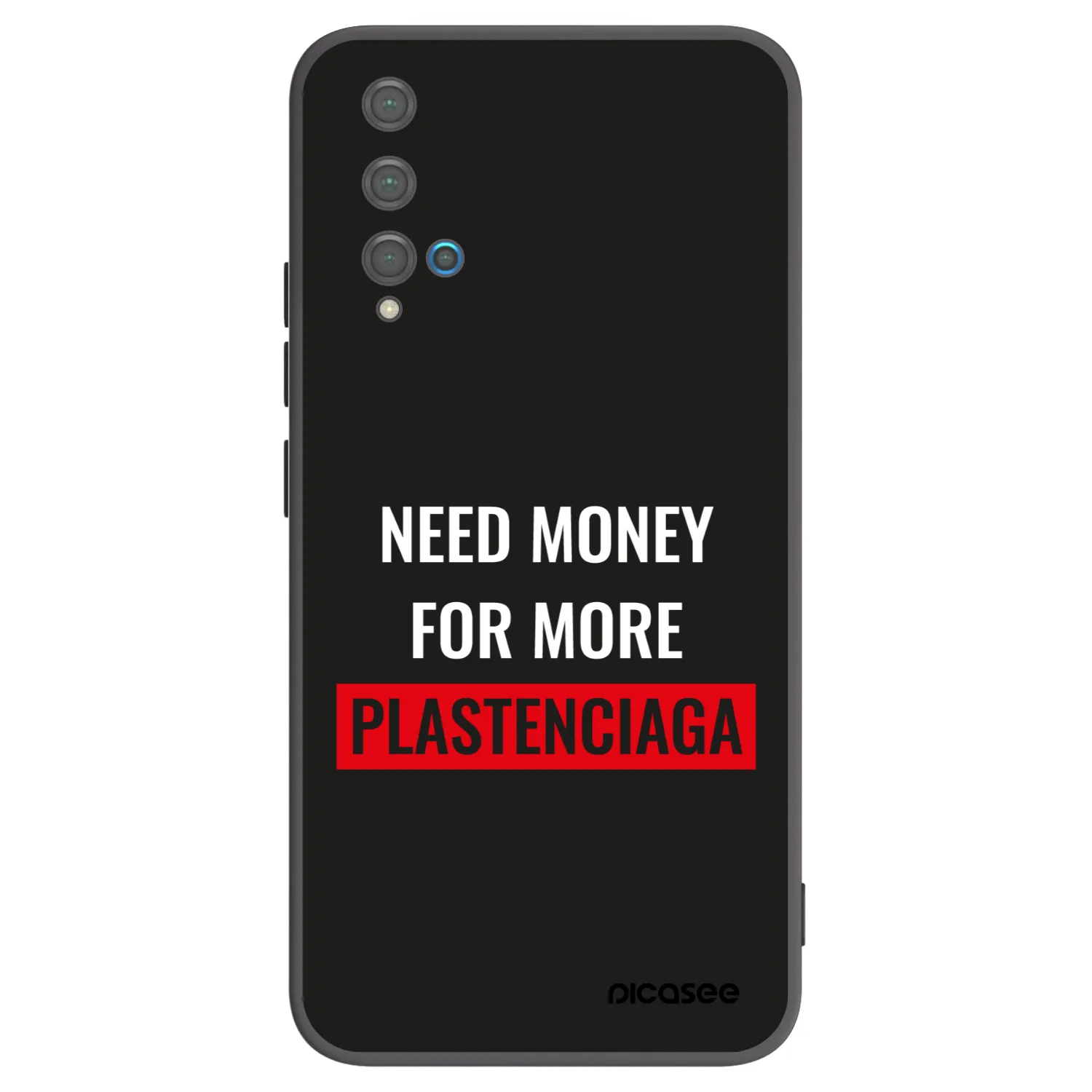 Picasee Μαύρη θήκη σιλικόνης για Huawei Nova 5T - More PLASTENCIAGA
