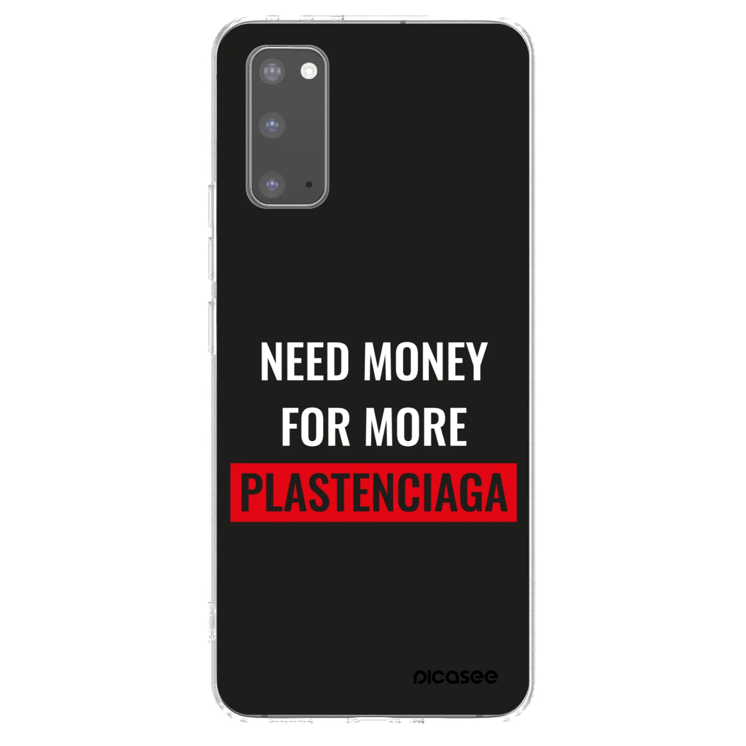 Picasee διαφανής θήκη σιλικόνης Samsung Galaxy S20 G980F - More PLASTENCIAGA