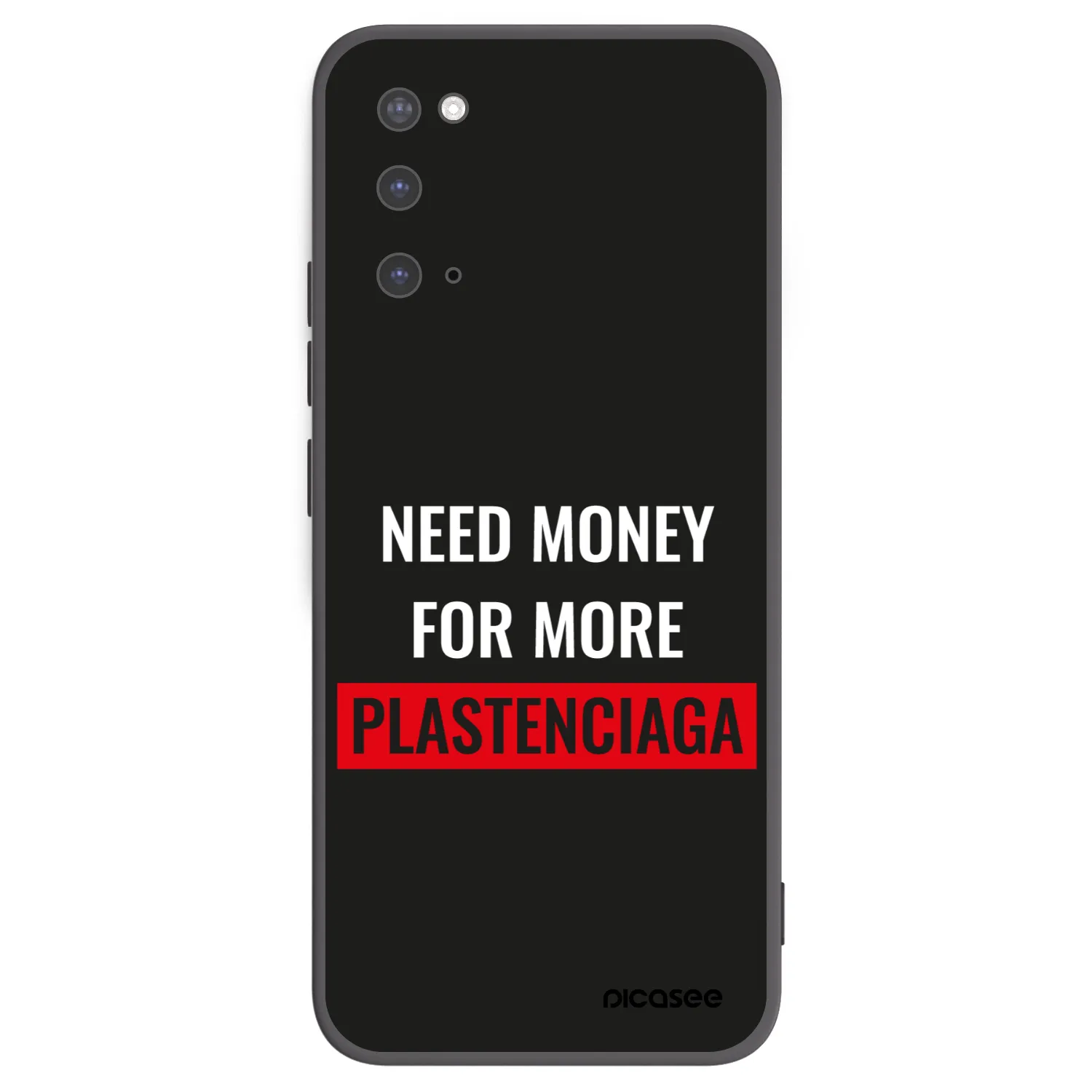 Picasee Μαύρη θήκη σιλικόνης για Samsung Galaxy S20 G980F - More PLASTENCIAGA