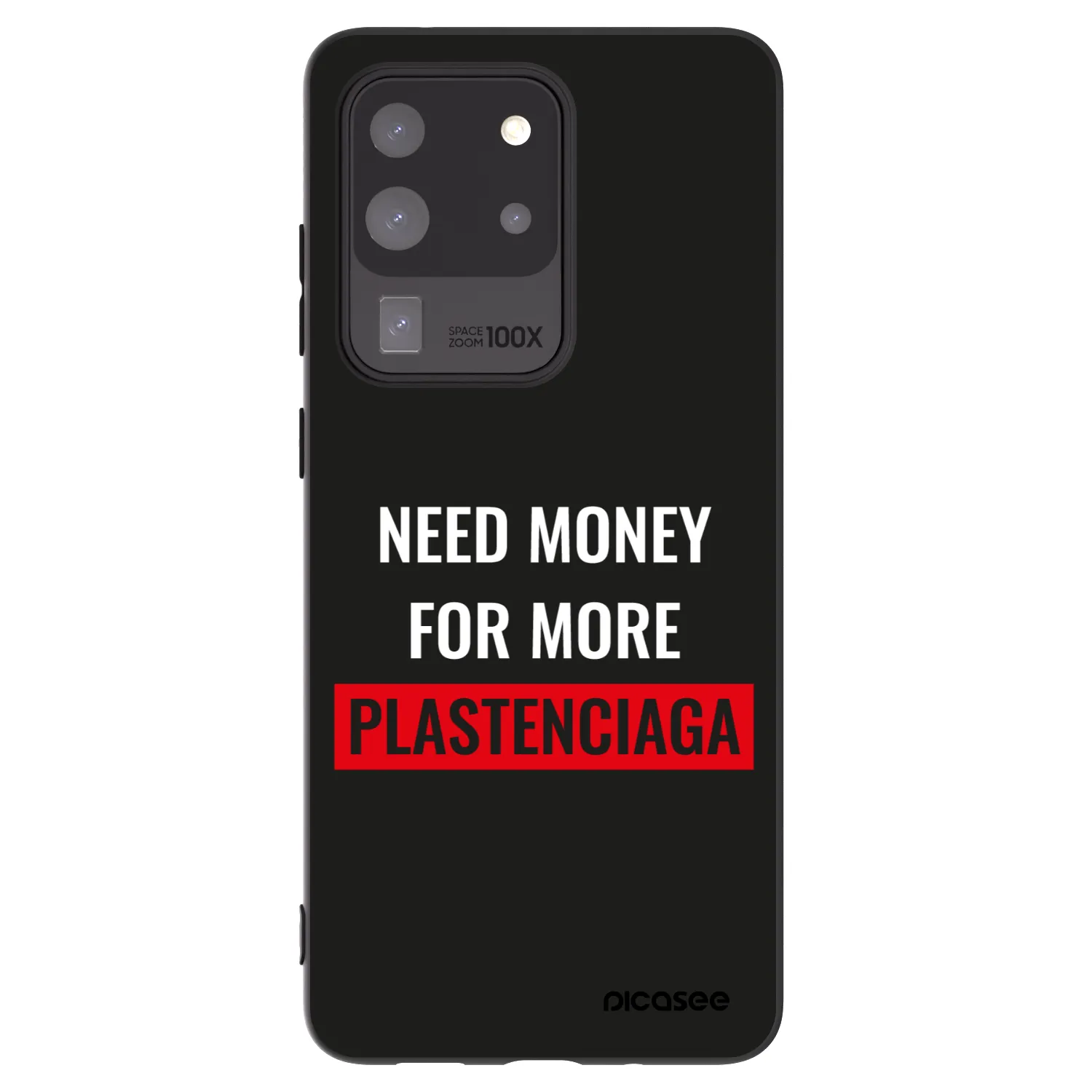 Picasee Μαύρη θήκη σιλικόνης για Samsung Galaxy S20 Ultra 5G G988F - More PLASTENCIAGA