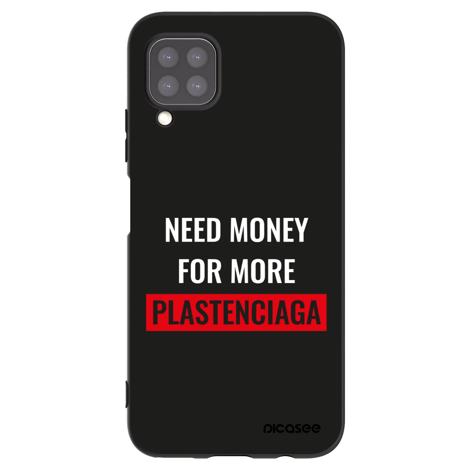 Picasee Μαύρη θήκη σιλικόνης για Huawei P40 Lite - More PLASTENCIAGA