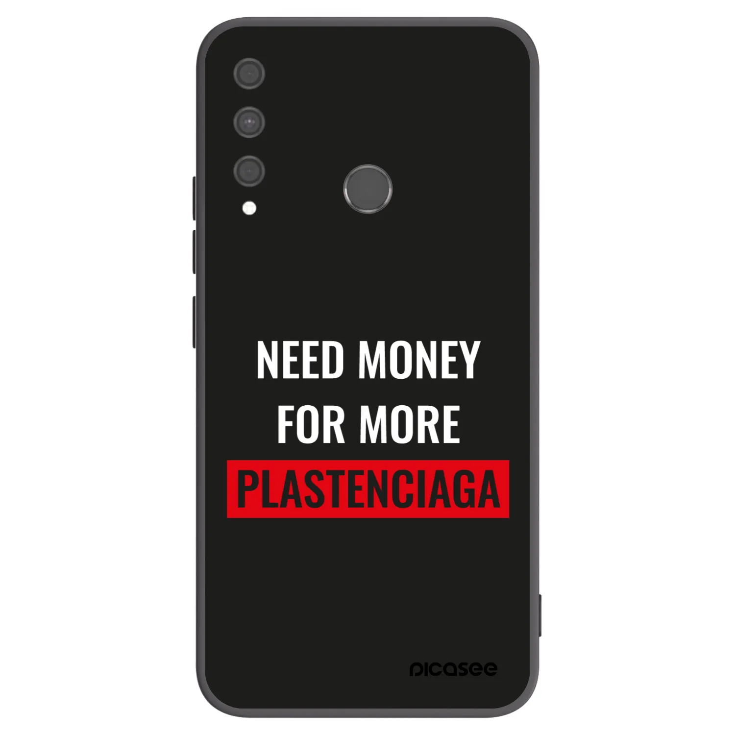 Picasee Μαύρη θήκη σιλικόνης για Huawei P40 Lite E - More PLASTENCIAGA