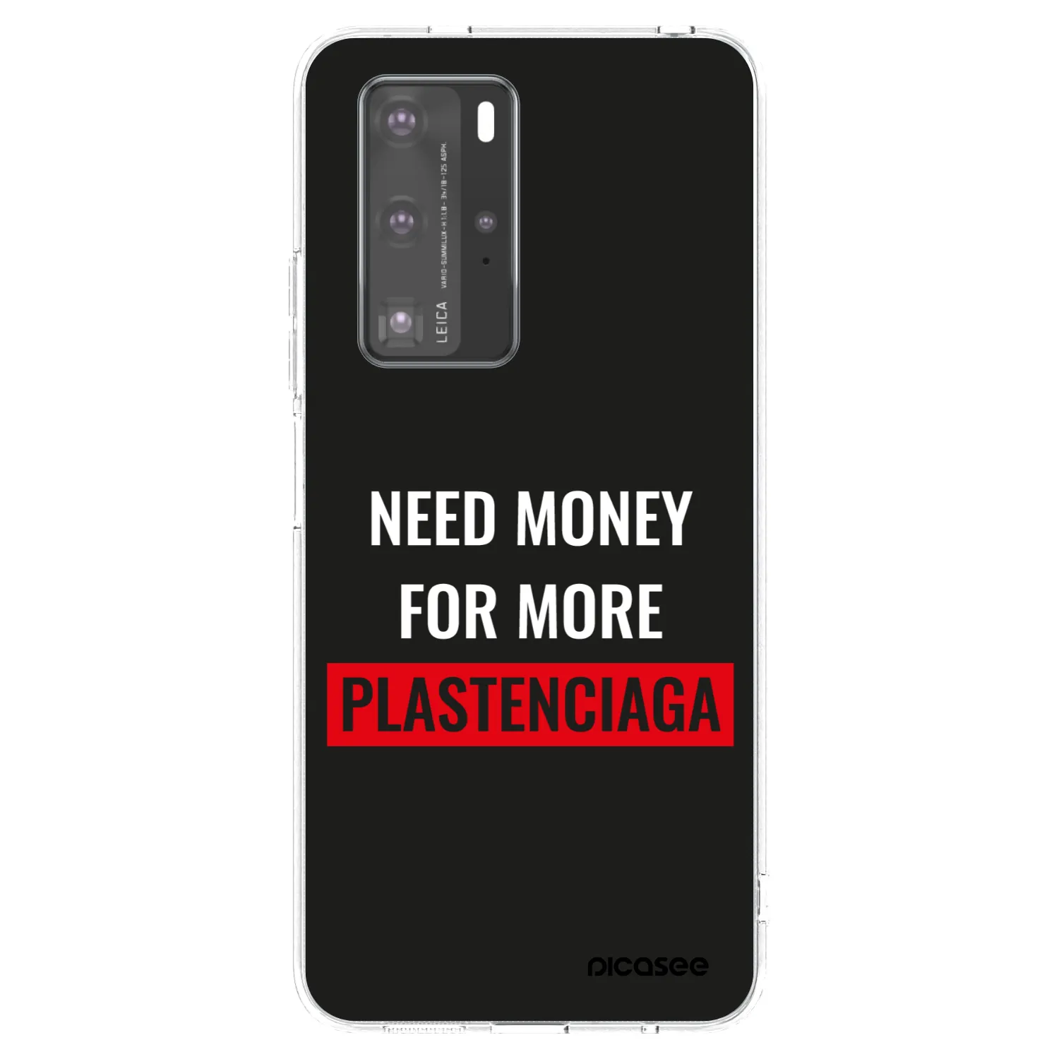 Picasee διαφανής θήκη σιλικόνης Huawei P40 Pro - More PLASTENCIAGA