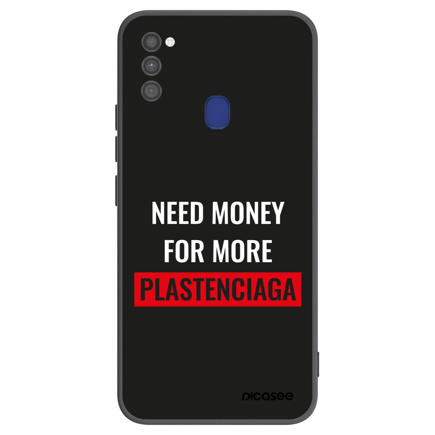 Picasee Μαύρη θήκη σιλικόνης για Samsung Galaxy M21 M215F - More PLASTENCIAGA