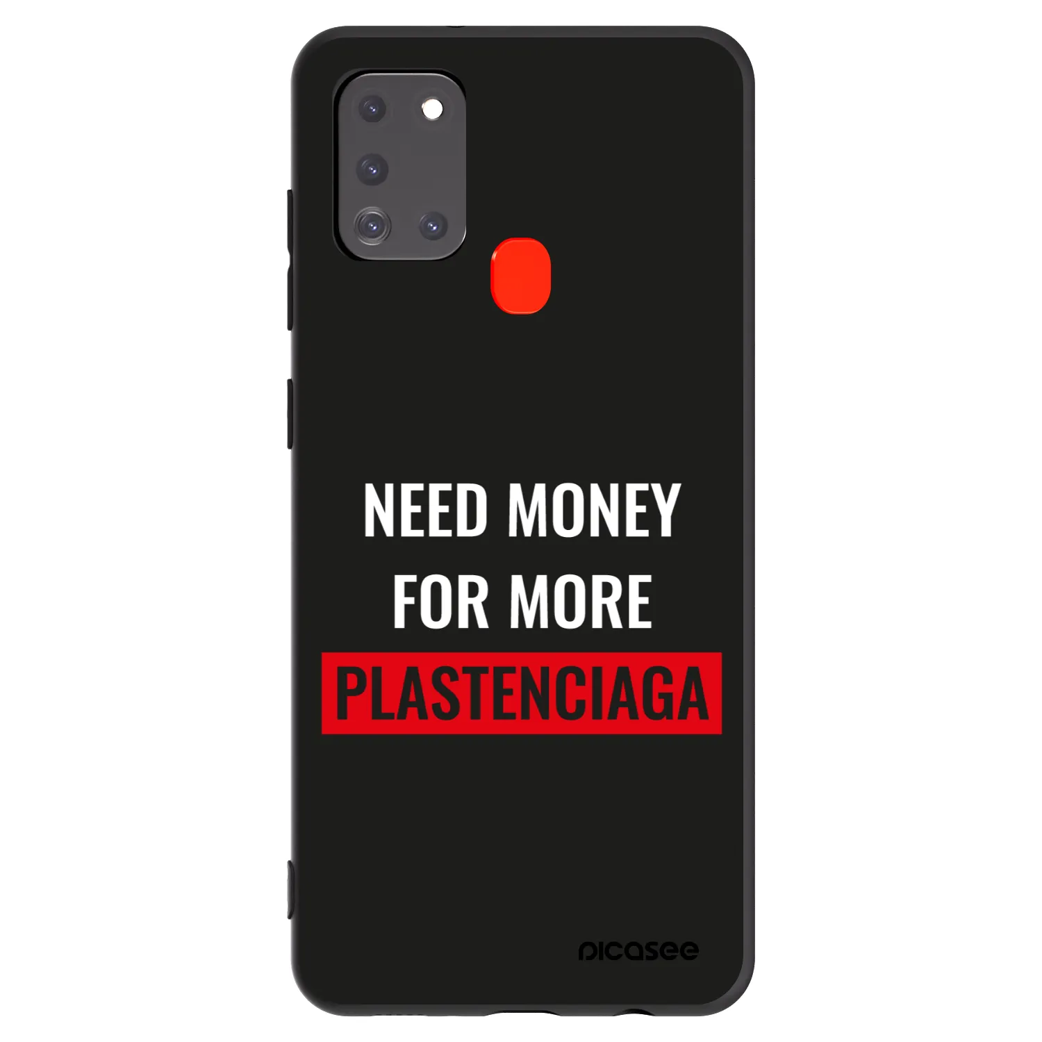 Picasee Μαύρη θήκη σιλικόνης για Samsung Galaxy A21s - More PLASTENCIAGA