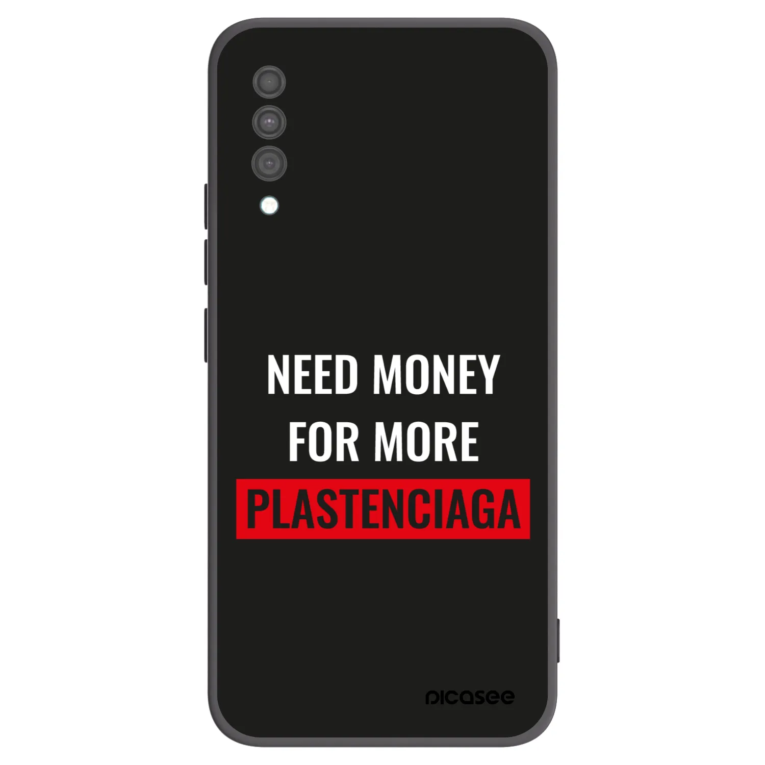 Picasee Μαύρη θήκη σιλικόνης για Samsung Galaxy A30s A307F - More PLASTENCIAGA