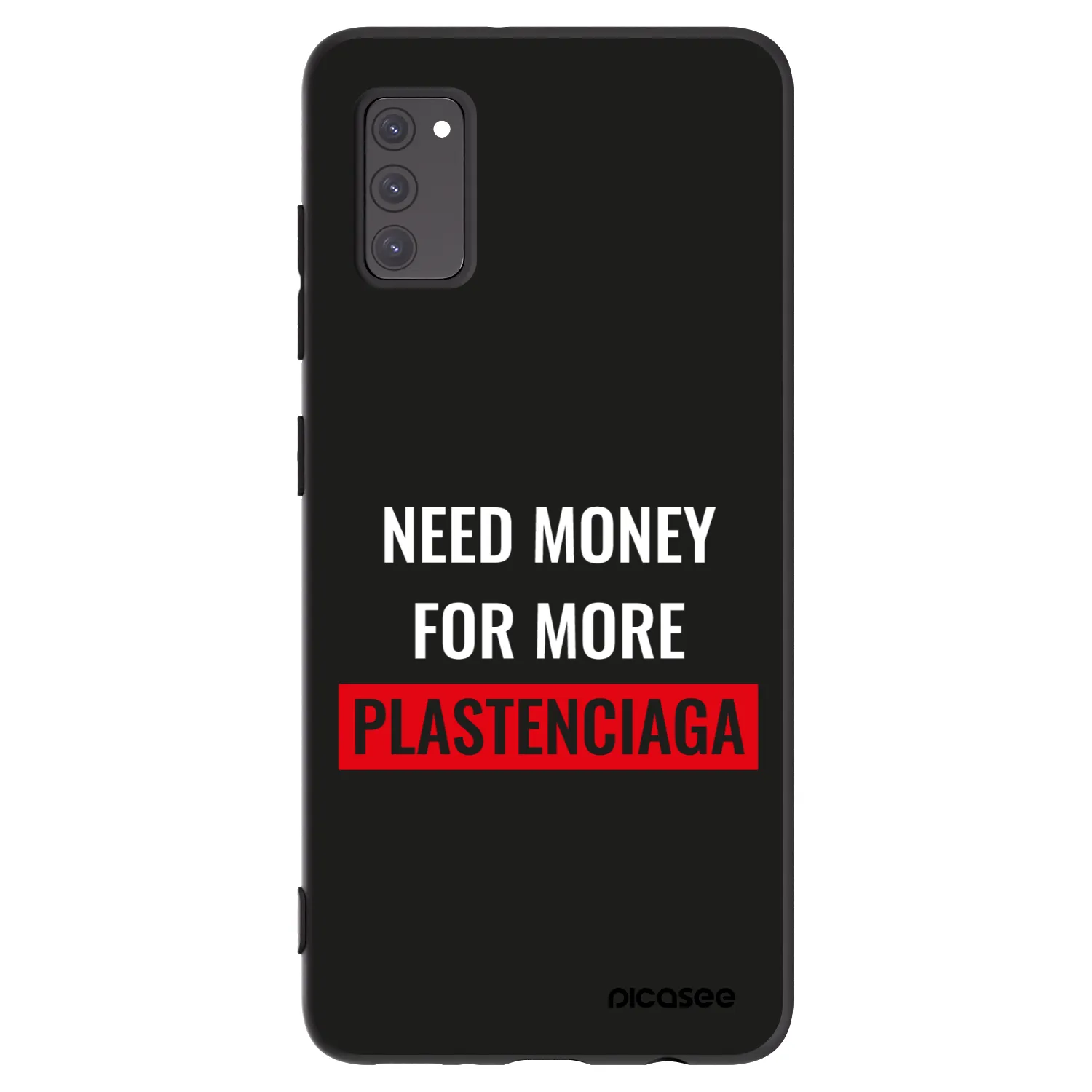 Picasee Μαύρη θήκη σιλικόνης για Samsung Galaxy A41 A415F - More PLASTENCIAGA