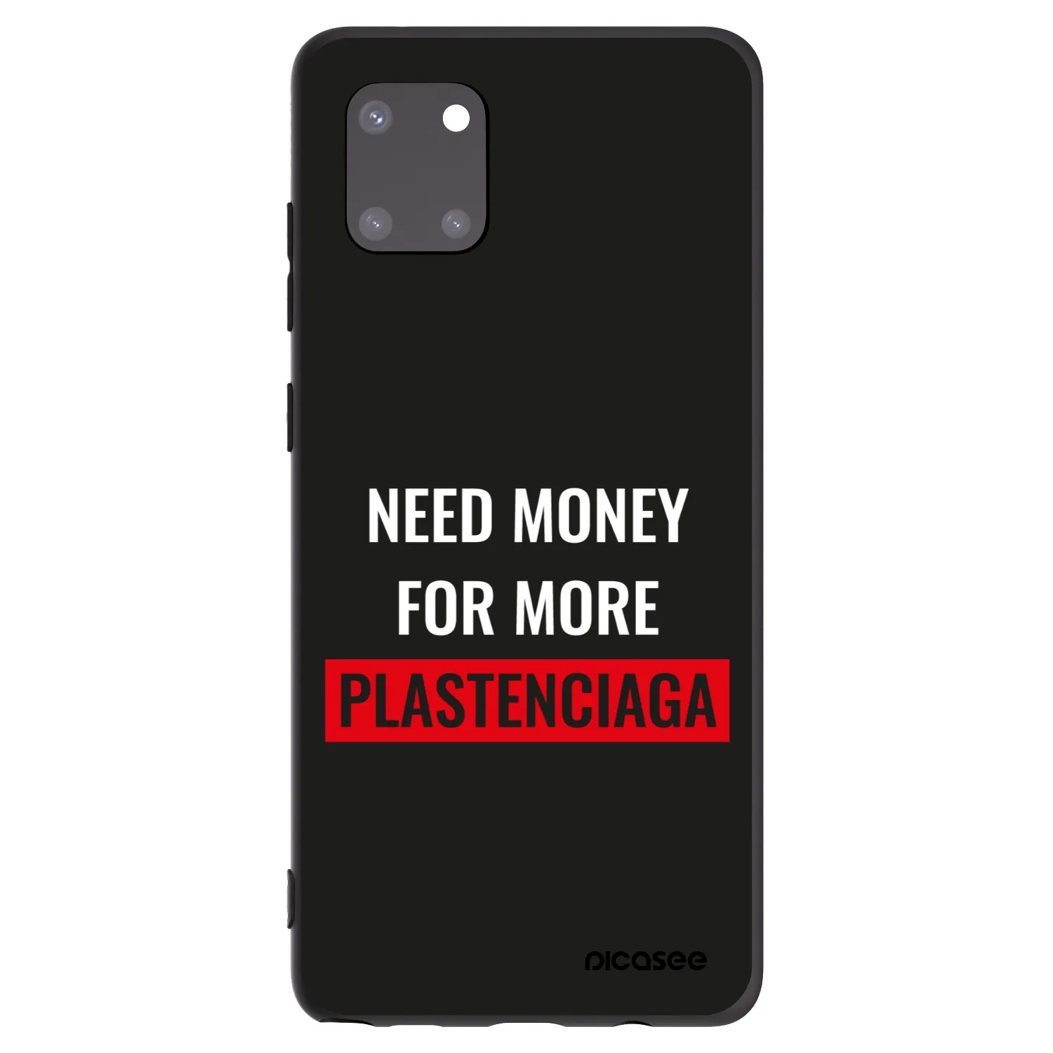 Picasee Μαύρη θήκη σιλικόνης για Samsung Galaxy Note 10 Lite N770F - More PLASTENCIAGA