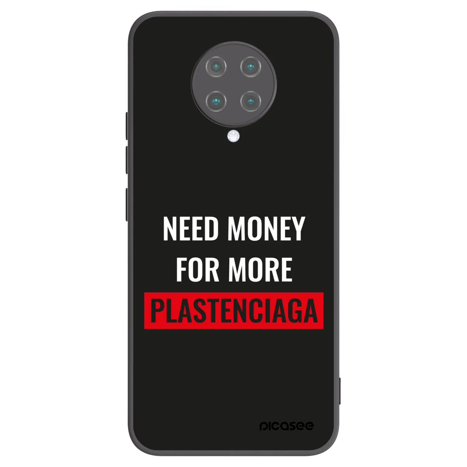 Picasee Μαύρη θήκη σιλικόνης για Xiaomi Poco F2 Pro - More PLASTENCIAGA