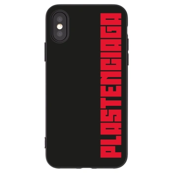 Picasee Μαύρη θήκη σιλικόνης για Apple iPhone X/XS - Plastenciaga