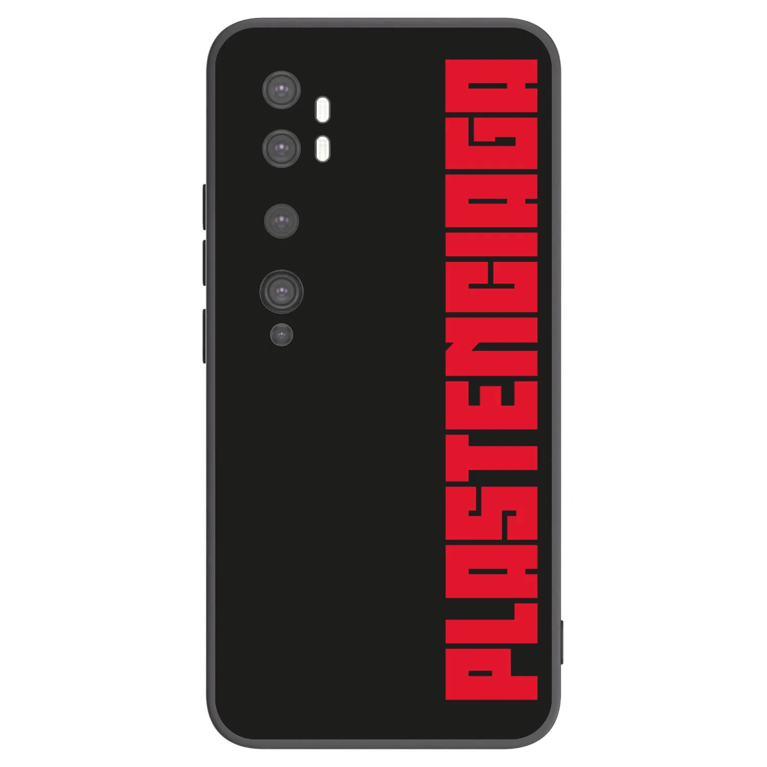 Picasee Μαύρη θήκη σιλικόνης για Xiaomi Mi Note 10 (Pro) - Plastenciaga