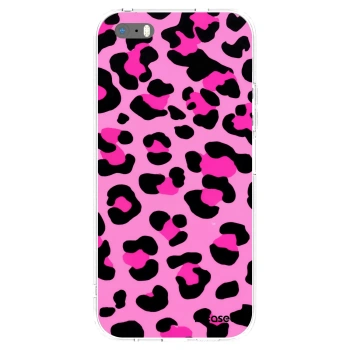Picasee διαφανής θήκη σιλικόνης Apple iPhone 5/5S/SE - Pink Tiger