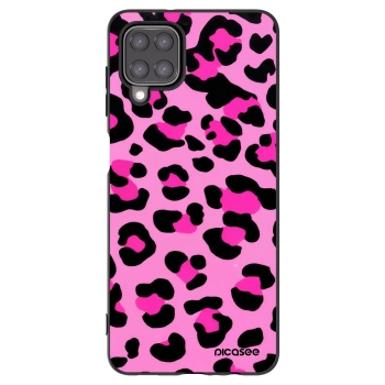 Picasee Μαύρη θήκη σιλικόνης για Samsung Galaxy A12 A125F - Pink Tiger