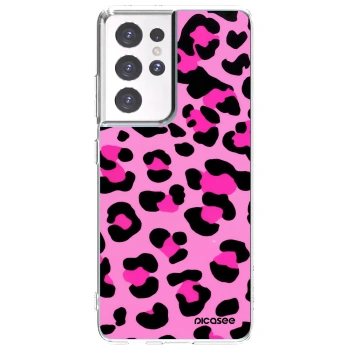 Picasee διαφανής θήκη σιλικόνης Samsung Galaxy S21 Ultra 5G G998B - Pink Tiger