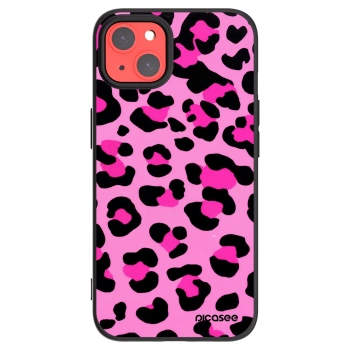 Picasee Μαύρη θήκη σιλικόνης για Apple iPhone 13 - Pink Tiger