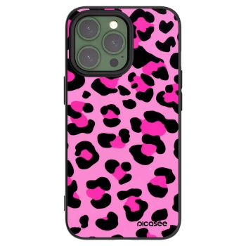 Picasee Μαύρη θήκη σιλικόνης για Apple iPhone 13 Pro - Pink Tiger