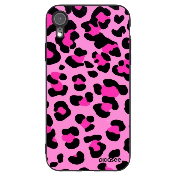 Picasee Μαύρη θήκη σιλικόνης για Apple iPhone XR - Pink Tiger
