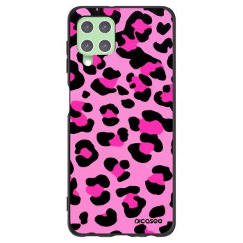 Picasee Μαύρη θήκη σιλικόνης για Samsung Galaxy A22 A225F 4G - Pink Tiger