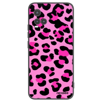 Picasee Μαύρη θήκη σιλικόνης για Vivo Y33s - Pink Tiger