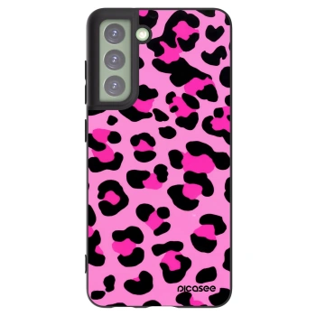 Picasee Μαύρη θήκη σιλικόνης για Samsung Galaxy S21 FE 5G - Pink Tiger