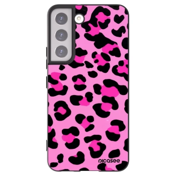 Picasee Μαύρη θήκη σιλικόνης για Samsung Galaxy S22 5G - Pink Tiger
