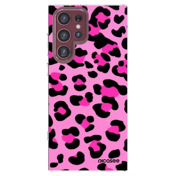 Picasee διαφανής θήκη σιλικόνης Samsung Galaxy S22 Ultra 5G - Pink Tiger