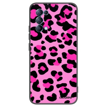 Picasee Μαύρη θήκη σιλικόνης για OPPO Reno 5 5G - Pink Tiger
