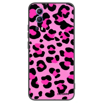 Picasee Μαύρη θήκη σιλικόνης για Vivo Y52 5G - Pink Tiger