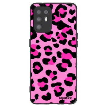 Picasee Μαύρη θήκη σιλικόνης για OPPO A94 5G - Pink Tiger
