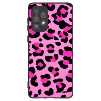 Picasee Μαύρη θήκη σιλικόνης για Samsung Galaxy A73 5G - Pink Tiger