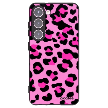 Picasee Μαύρη θήκη σιλικόνης για Samsung Galaxy S23 5G - Pink Tiger