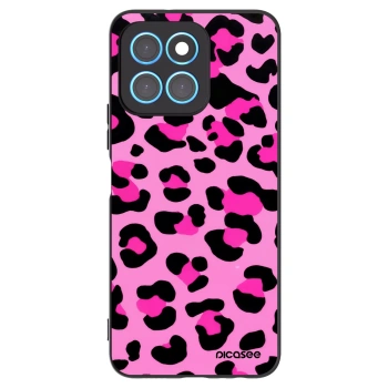 Picasee Μαύρη θήκη σιλικόνης για Honor X6 - Pink Tiger