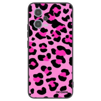 Picasee Μαύρη θήκη σιλικόνης για Xiaomi Redmi Note 12 5G - Pink Tiger