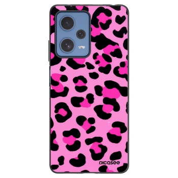Picasee Μαύρη θήκη σιλικόνης για Xiaomi Redmi Note 12 Pro 5G - Pink Tiger