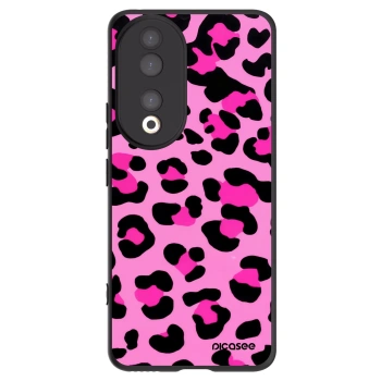 Picasee Μαύρη θήκη σιλικόνης για Honor 90 5G - Pink Tiger