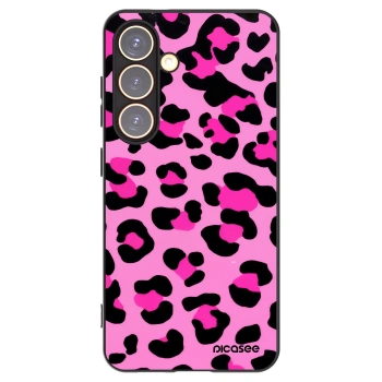 Picasee Μαύρη θήκη σιλικόνης για Samsung Galaxy S24 S921B 5G - Pink Tiger