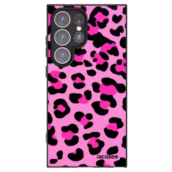 Picasee Μαύρη θήκη σιλικόνης για Samsung Galaxy S24 Ultra S928B 5G - Pink Tiger