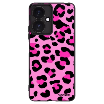 Picasee Μαύρη θήκη σιλικόνης για Xiaomi Redmi 13C 5G - Pink Tiger